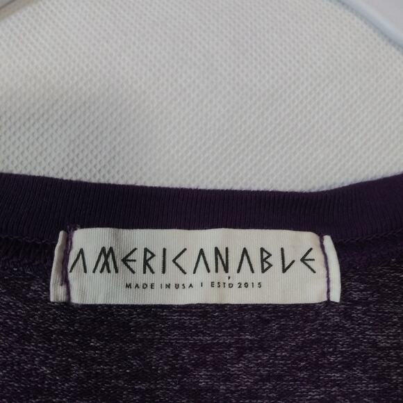 AMERICAN ABLE Wynette Sweatshirt Purple Knit Long Sleeve Size Small - Picture 5 of 6